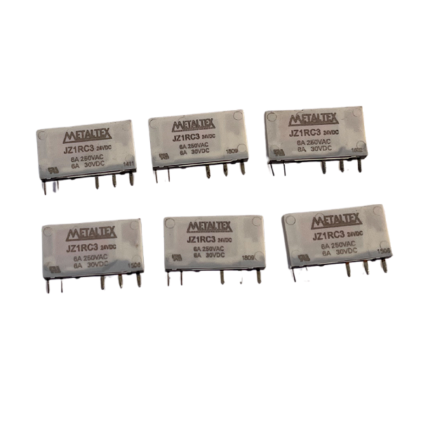 6 pçs Rele Miniatura 6A 24Vcc 1 Rev. JZ1RC3 Metaltex