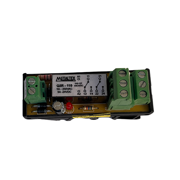 Rele de interface 110-127VCA/VCC 2REV. 5A Q2R-110 Metaltex