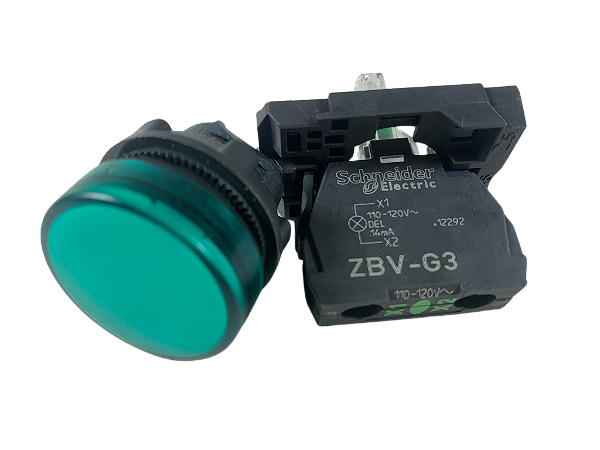 Sinalizador modular 022mm plastico LED verde 110...120VCA XB5AVG3 Schneider