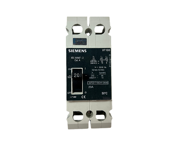 Disjuntor bipolar 20A 65kA-240V 3VF2217-0ED41-0AA0 Siemens