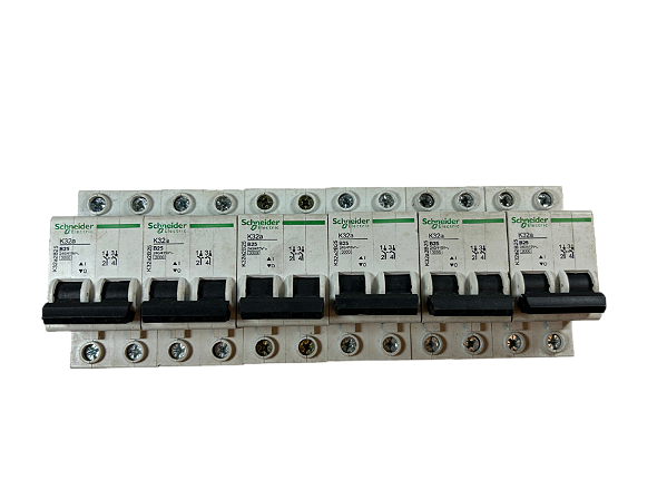 6 pçs Disjuntor bipolar 25A 3kA B 240V K32A2B25 Schneider
