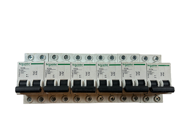 6 pçs Disjuntor bipolar 25A 3kA C 240V K32A2C25 Schneider