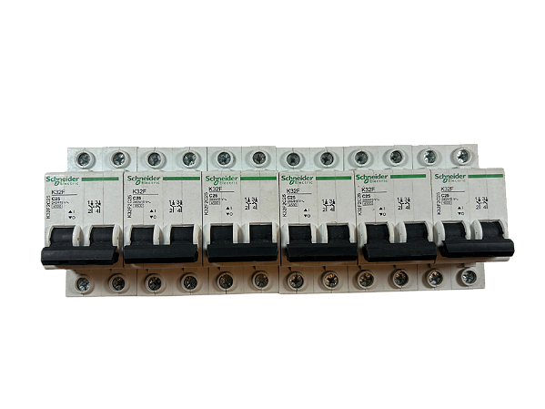 6 pçs Disjuntor bipolar 25A 4,5kA C 240V K32F2C25 Schneider