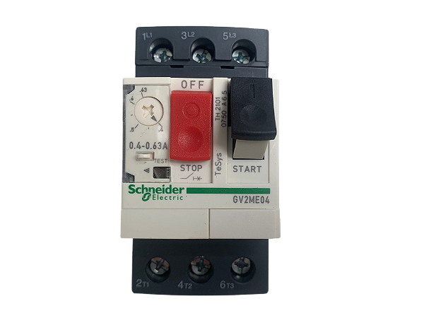 Disjuntor motor termomagnético 0,40 a 0,63A GV2ME04, Schneider