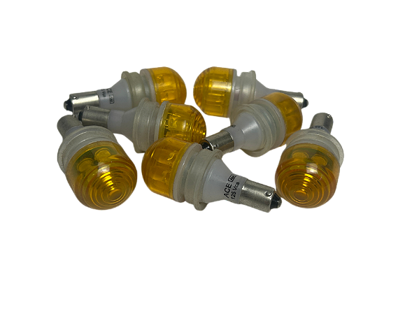 7 Pçs Lâmpada Sinalizadora 7 Led Amarelo S7ls/14 125v Ba9S Ace