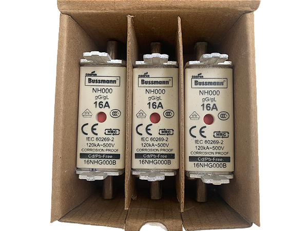 3 pçs Fusivel NH000 16A 500V gL/gG 16NHG000B Bussmann