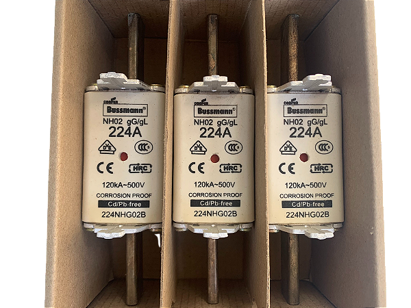 4 pçs Fusivel NH02 224A 500V gL/gG 224NHG02B Bussmann