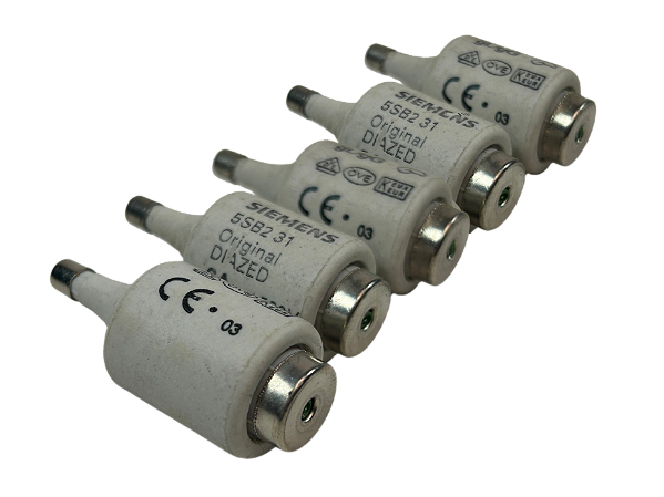 5 pçs Fusível Diazed 6A 500V 5SB2 31 Siemens