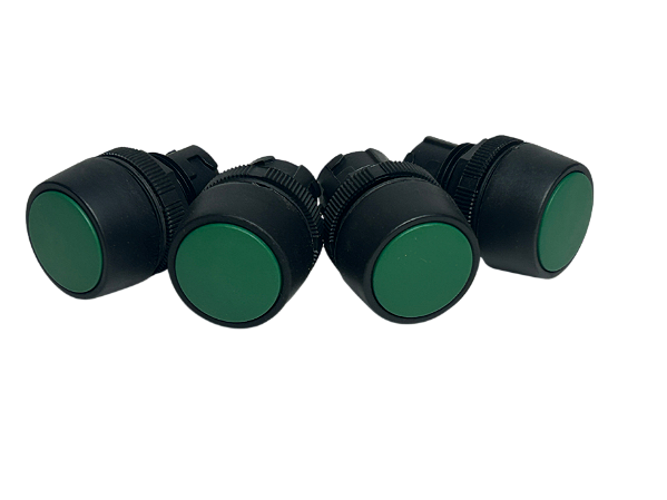 5 pçs Botão de Impulso Aro Preto Vermelho Opaco Bp2/05 Ace