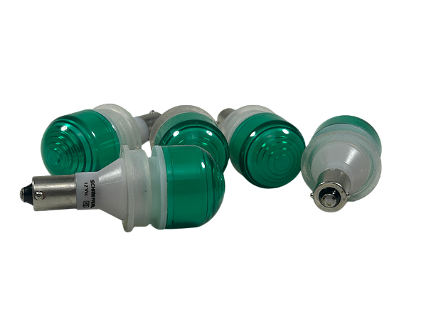 5 pçs Sinalizador 1 Led Verde 12Vcc Ba9S Encapsulada S1Ls/15 Ace