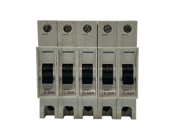 5 pçs Disjuntor Monopolar 50A Curva G 5SMO-1-G50A Siemens