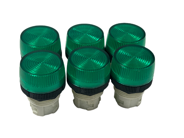 6 Pçs Sinaleiro Luminoso Sem Aro Verde V221/15 Ace