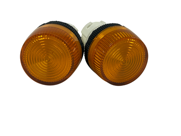 2 pçs Cabeçote Sinalizador Sem Aro Amarelo V221/14 Ace