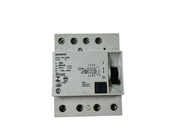 Disjuntor Diferencial 4p 40a Ac 30ma 5sm1 344-0mb Siemens