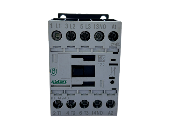Contator tripolar 9A 24VDC 1NA DILM9-10 Moeller