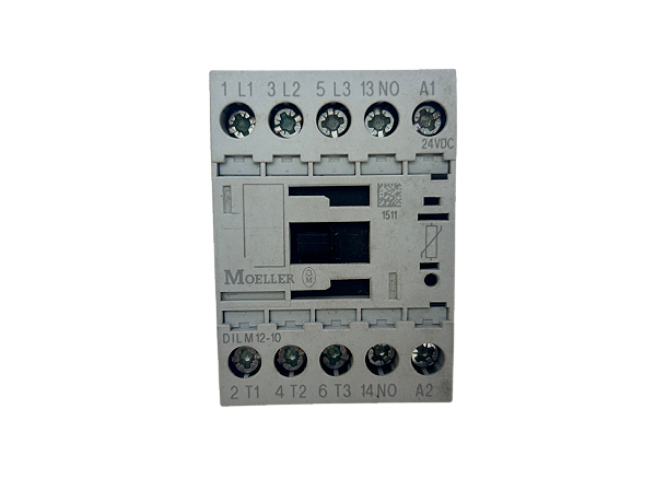 Contator tripolar 12A 24VDC 1NA DILM12-10 Moeller