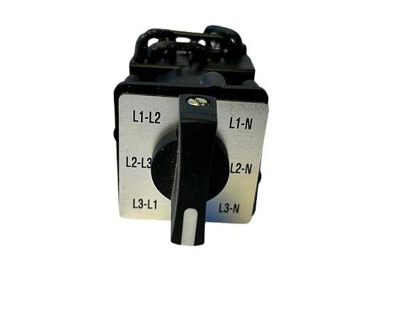 Comutador rotativo voltímetro fase-fase-neutro 12A fixação topo K1F027MLH Telemecanique/Schneider