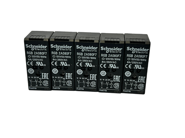 5 pçs Relé de interface 8A 2NAF 120VCA RSB2A080F7 Schneider Electric