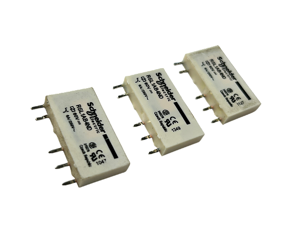 3 pçs Relé de interface slim 6A 1NAF pinos tipo PCB 60VCC RSL1AB4ND Schneider Electric