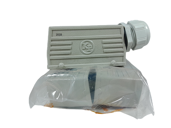 2 pçs Carcaça Tomada Multipolar Alumínio Saída Lateral 24 Polos PB24L11 KAP