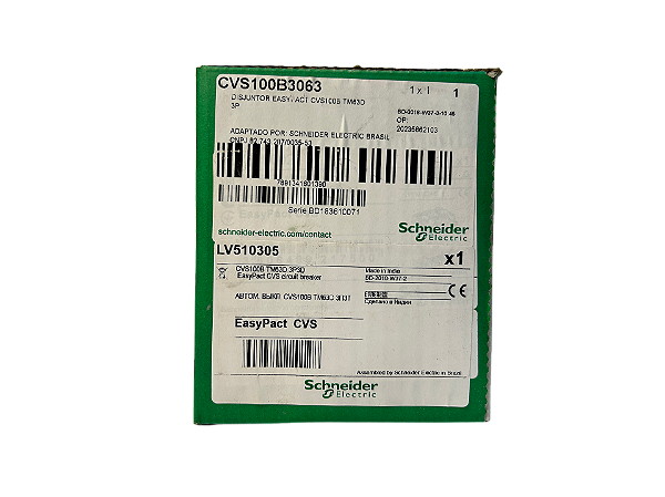 Disjuntor Tripolar   63A Lv510305 Cvs100B3063 Schneider