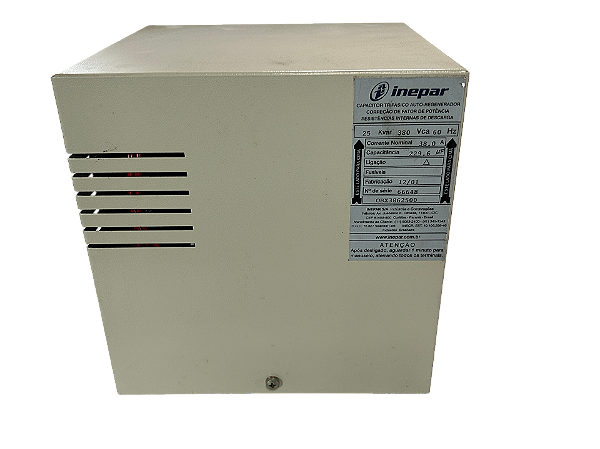 Capacitor trifásico 25KVAR/380V OPEN BOX Inepar usado