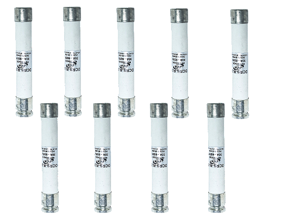 9 pçs Fusível retardado 30A-600V 2423-R-30-600 DCA