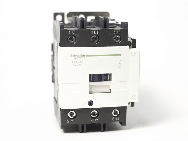 Contator tripolar 80A 24VCA 1NA+1NF LC1D80B7 Schneider Electric