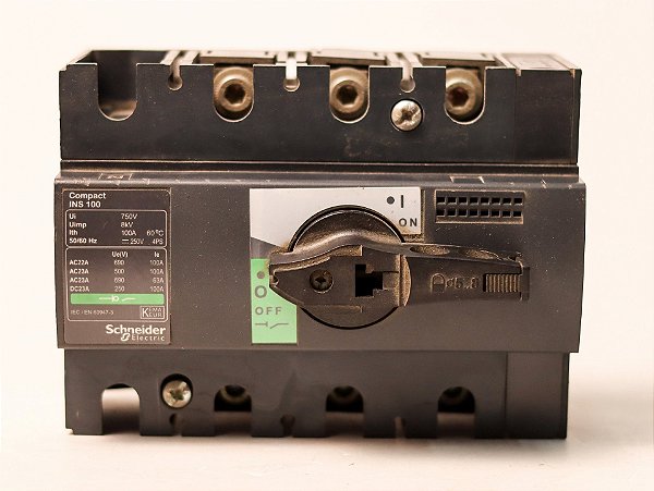 Interruptor tripolar 100A INS100 28908 Schneider Electric (sem embalagem)
