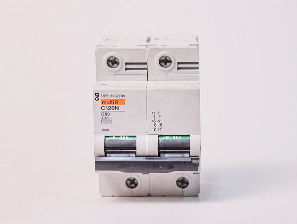 Disjuntor bipolar 80A C120N 18361 Schneider Electric Usado