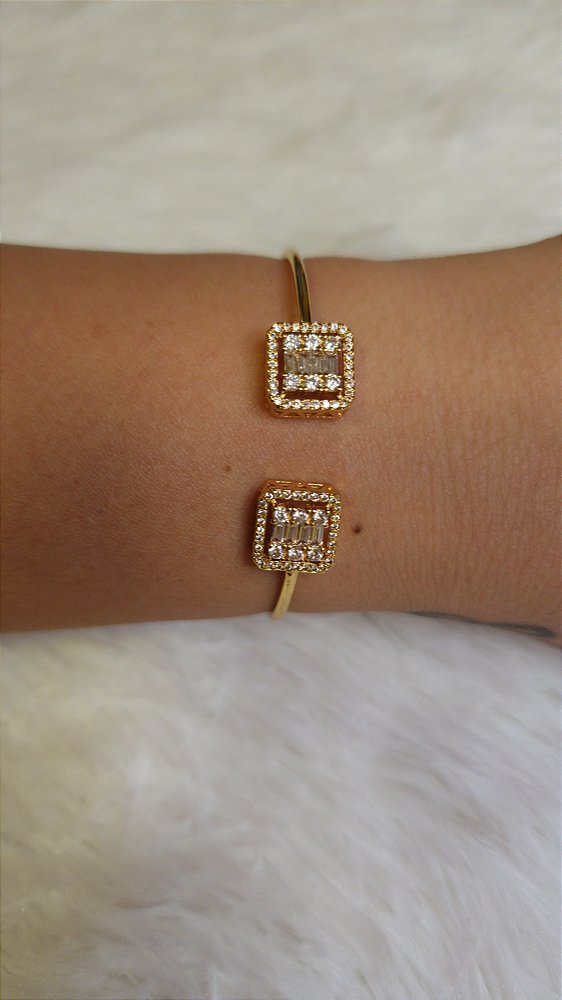 Bracelete luxo com cristais