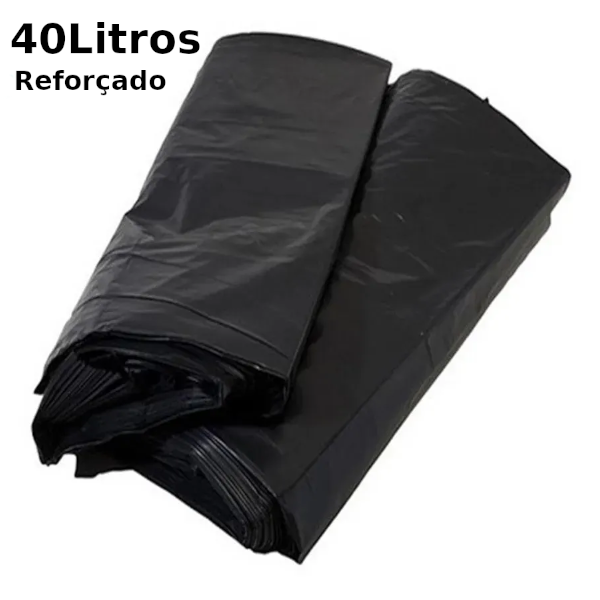 Saco para Lixo - Reforçado 40L (Fardo c/ 100 un.)