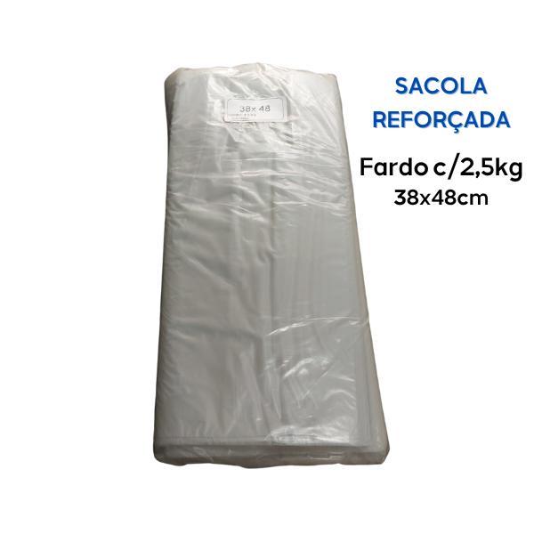 Sacola Plástica 38X48  Reforçada (Fardo c/2,5kg)