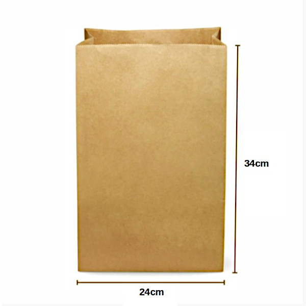 Saco Delivery 15kg Kraft Natural 80g (24x34x14,5) - Unidade