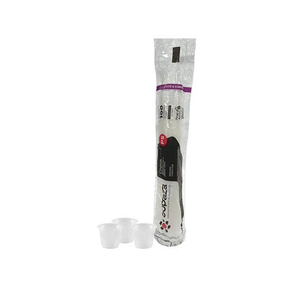 Copo C-050 Estriado 50ml - Pacote c/100un