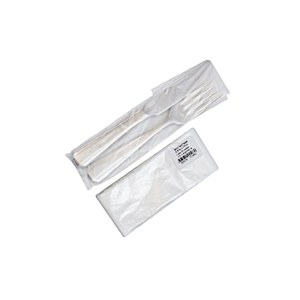 Saco Plástico Liso para Talheres 7cm x 25cm – Pacote com 100 Unidades