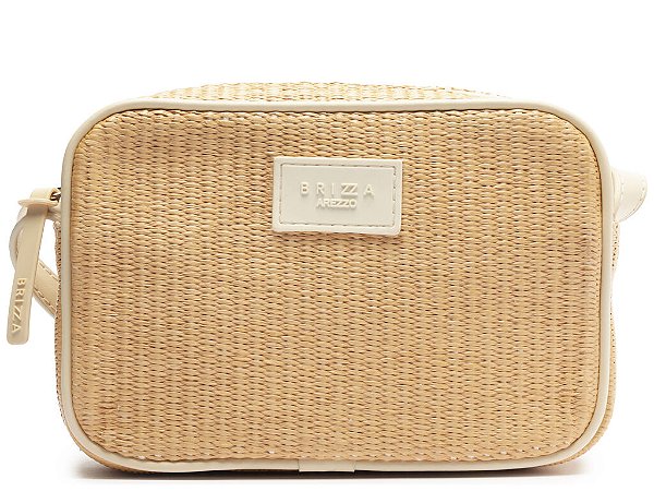 Bolsa Pequena Palha Brizza Arezzo Marrom Z1951300220002