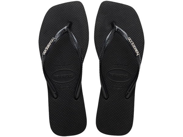 Chinelo Havaianas Slim Square Logo Metallic