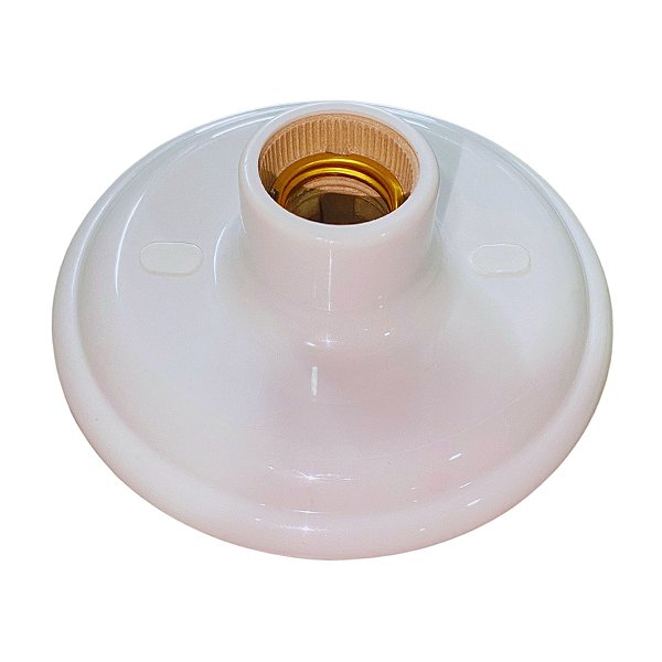 Paflon Simples Soquete Porcelana E-27 Suporte Lâmpada Branco
