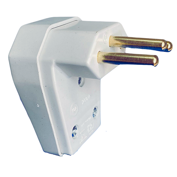 Plug Tomada Macho 10a Pinos 2 + T Maciço Prensa Cabo Fio