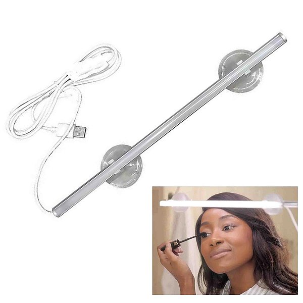 Bastao LED Slim Arandela USB Espelho Camarim Maquiagem Penteado Penteadeira Studio Banheiro Quarto Iluminaçao