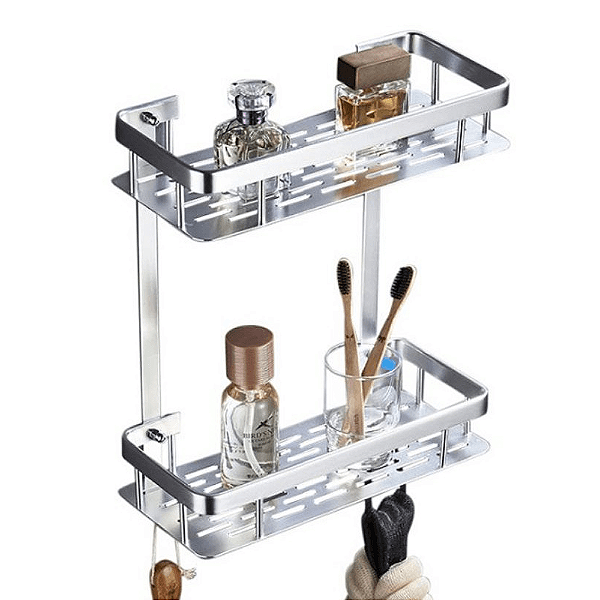 Suporte Porta Shampoo Organizador Prateleira Banheiro Parede Aluminio Beauty New
