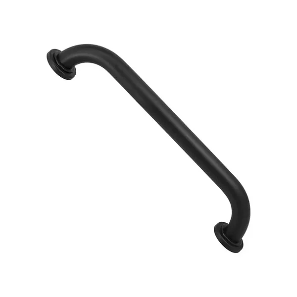 Alça de Apoio Barra 50cm Preto Fosco Inox Cadeirante Acessibilidade Deficiente Idoso Box Banheiro Parede