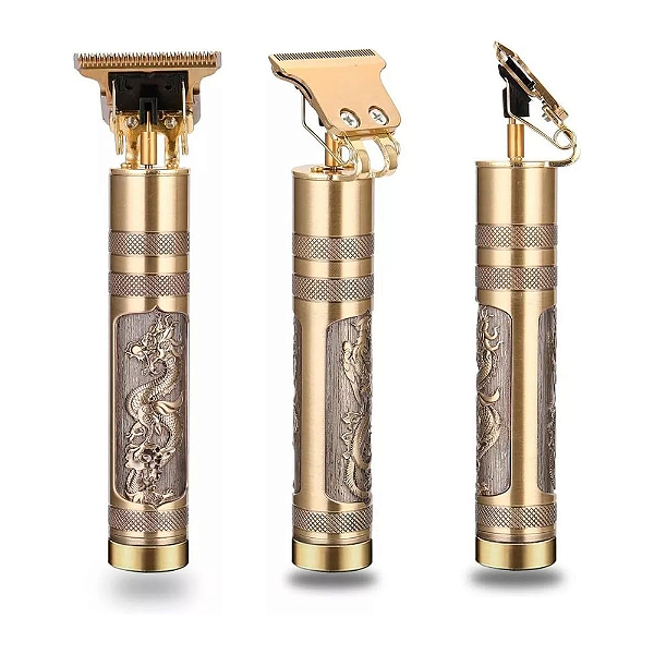 Máquina dragão de cortar cabelo barbeiro profissional elétrica bateria recarregável