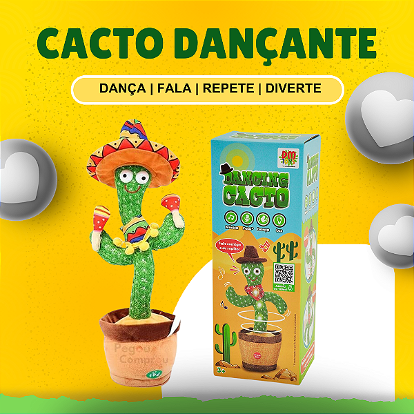 Brinquedo Cacto Dançante Fala Repete Diverte (smk01)