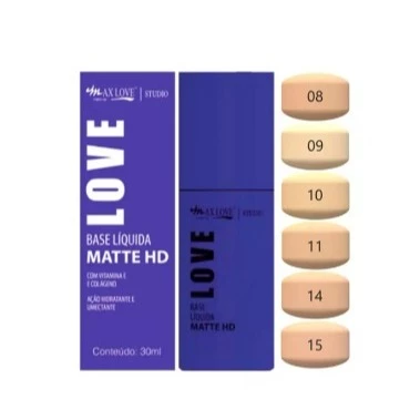 Base Líquida Matte HD Max Love número 09