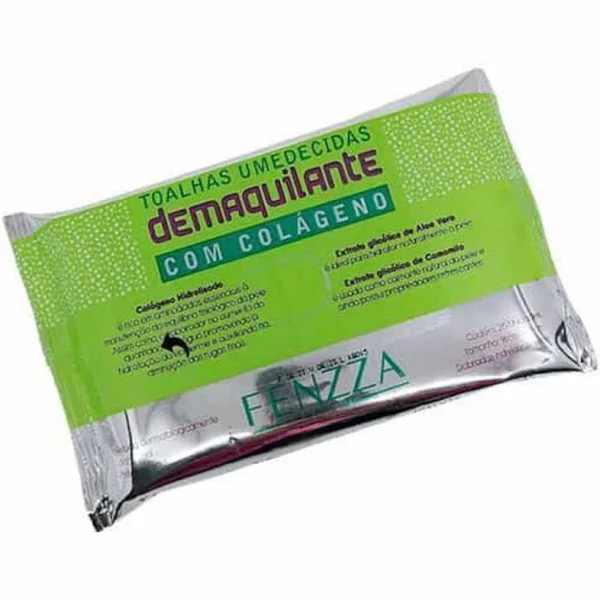 Toalhas Umedecidas Demaquilante com Colágeno - Fenzza