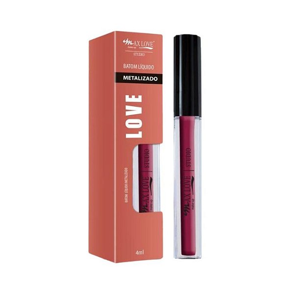 Batom Líquido Metalizado Vermelho número 770 - Max Love