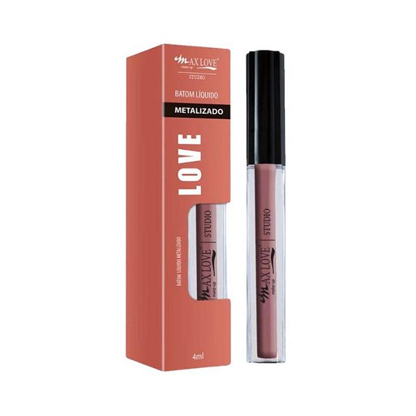 Batom Líquido Metalizado Rose número 772 - Max Love