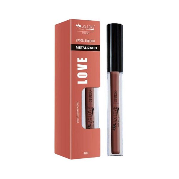 Batom Líquido Metalizado Marrom número 775 - Max Love